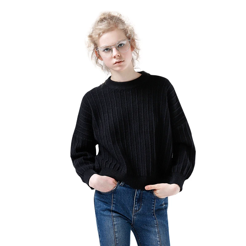 

Toyouth Pullover Sweater 2017 Autumn Women Solid Color Loose O-Neck Straight Long Sleeve Short Knitted Sweaters