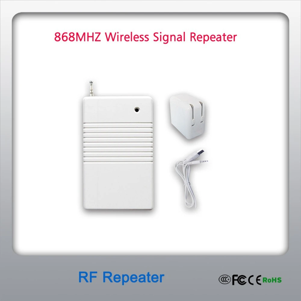 Plug and Play 868MHZ RF repeater wireless signal amplifier with backup