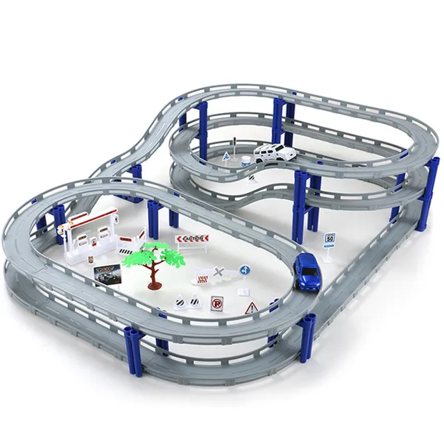 48pcs 65pcs Racing Road Train Track Bridge Railway Electric Race Car 48pcs 65pcs Racing Road Train Track Bridge Railway Electric Race Car Tracks Toy Overp Diy Toys Birthday Gifts