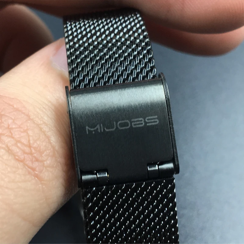 Оригинальный металлический ремешок mijobs для Xiaomi Mi Band 2 Безвинтовой браслет из