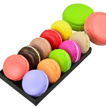 

Festive Party Artificial fake cake simulation Candy color cake mini macaron kitchen dessert decoration supplies Model 9pcs/set