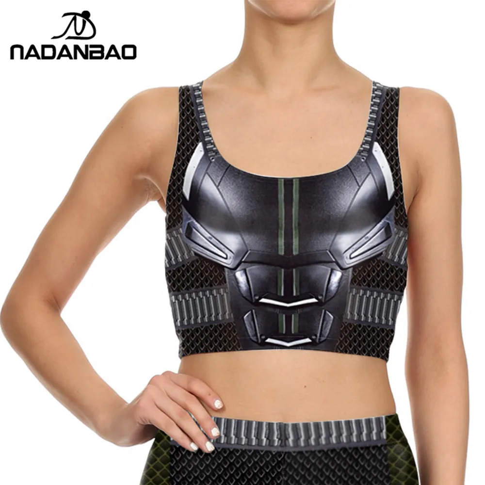 

NADANBAO Summer Women Crop Top X-Men Team Clothing Cosplay Sleeveless Tank Crop Fitness Tee Vest