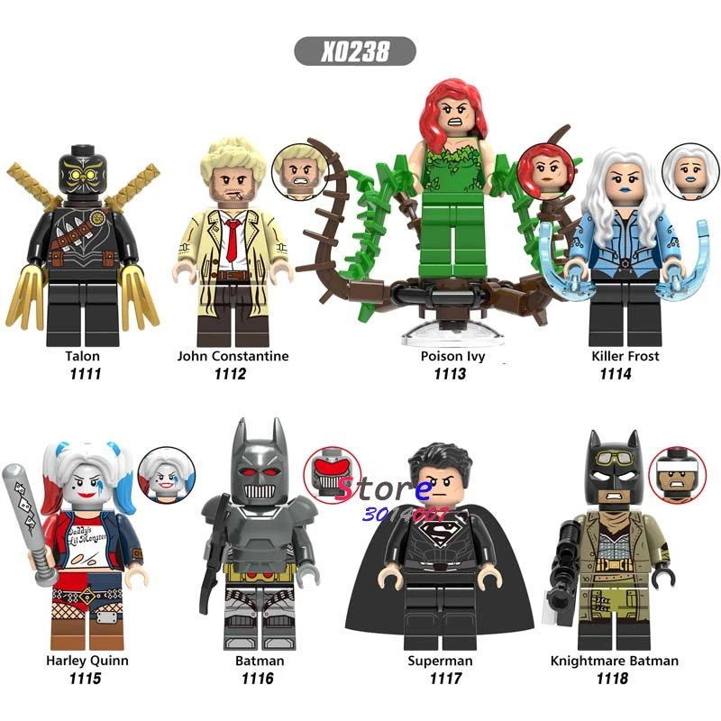 

Single DC Batman Superman Talon John Constantine Poison Ivy Killer Frost Harley Quinn building blocks bricks toys for children