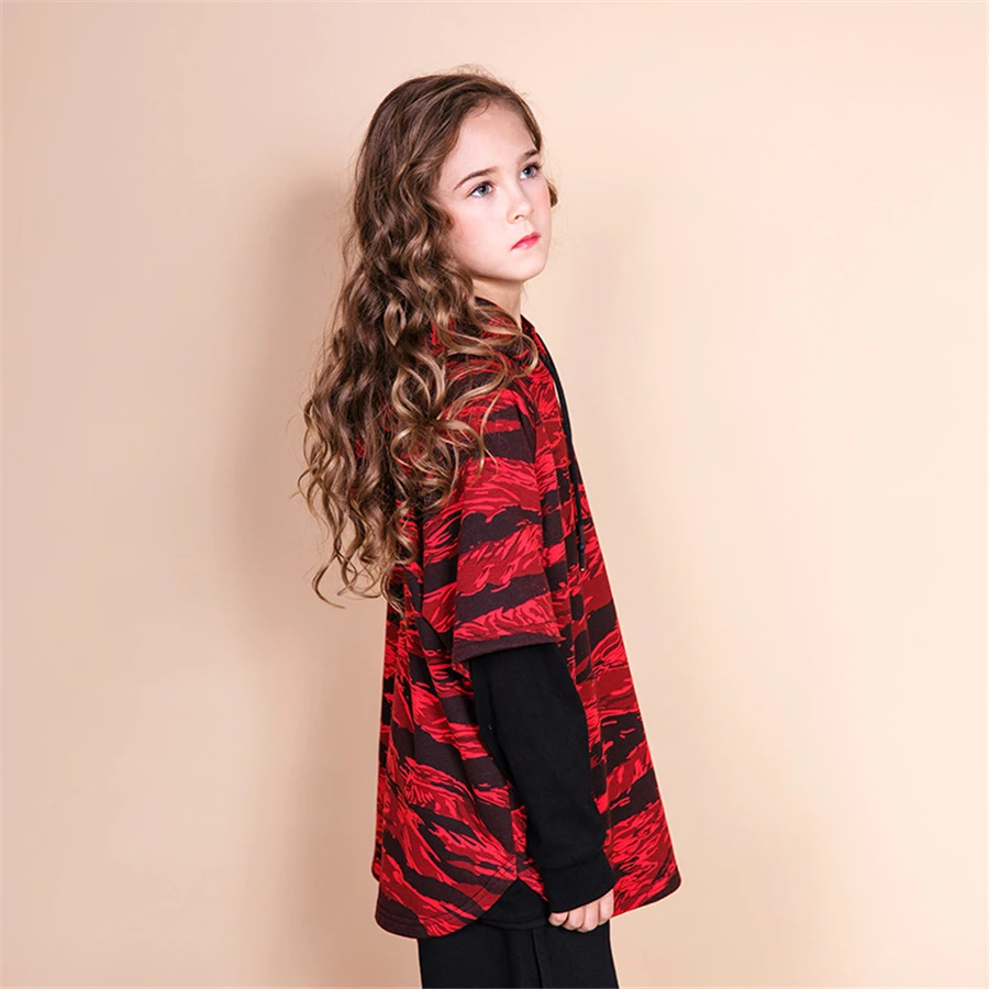 

kids hoodies spring 2019 girls hoodies camouflage streetwear girls sweatshirt girls clothes chic childrens clothing for 6-16T