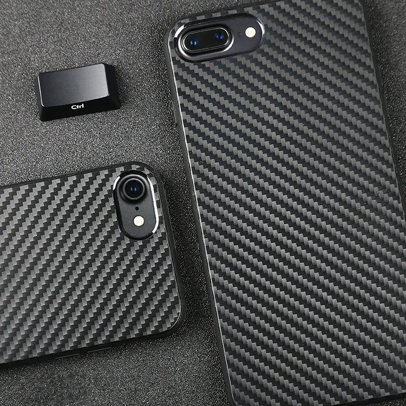 QINUO Carbon Fiber Texture Case For iPhone 8 6 6S Plus X Soft