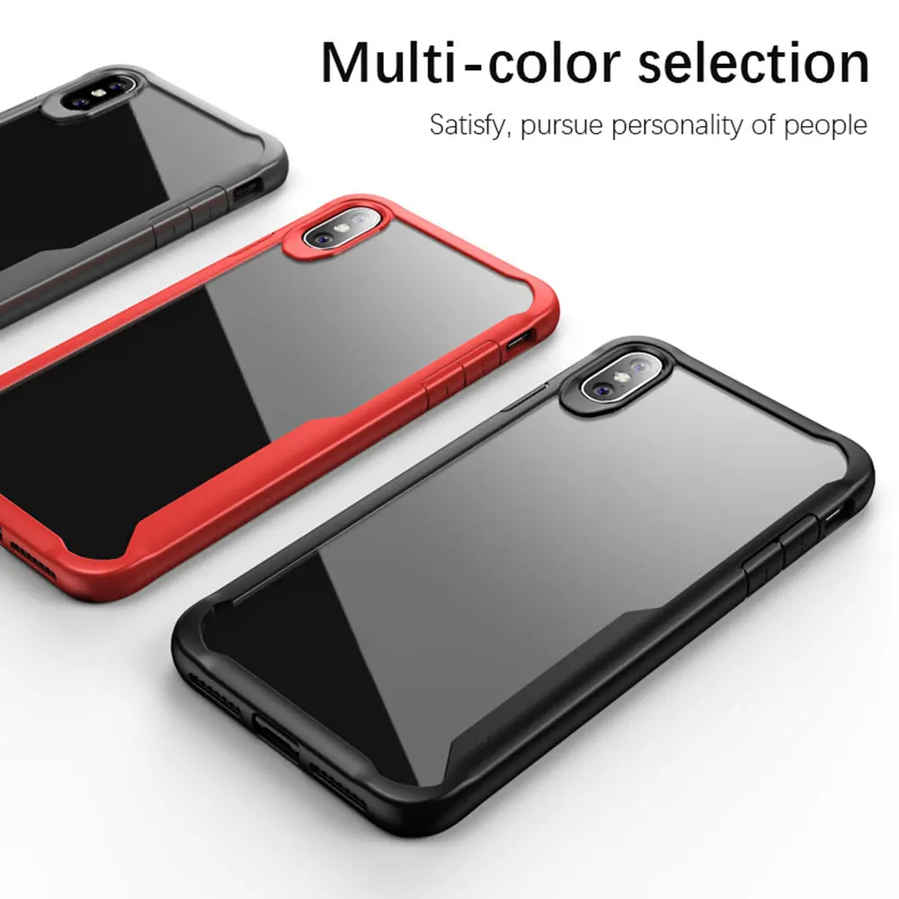 

KISSCASE Luxury Armor Phone Case For Xiaomi Mi 8 A2 Lite Max 3 Clear PC Cases For Xiaomi Redmi Note 6 5 Silicone TPU Cover Funda