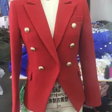 Красная двубортная шерстяная куртка лето осень весна зима Сексуальные вечерние облегающие оптом женская одежда