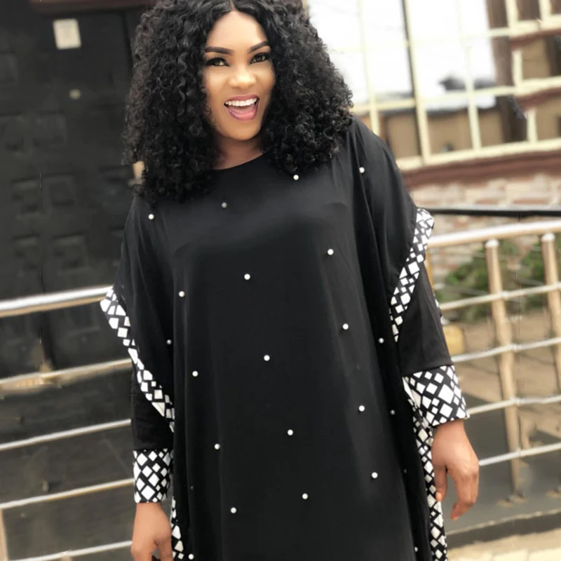 

long african dresses for women chiffon elegant dress african print dresses festa africa clothing plus beading black dress sale