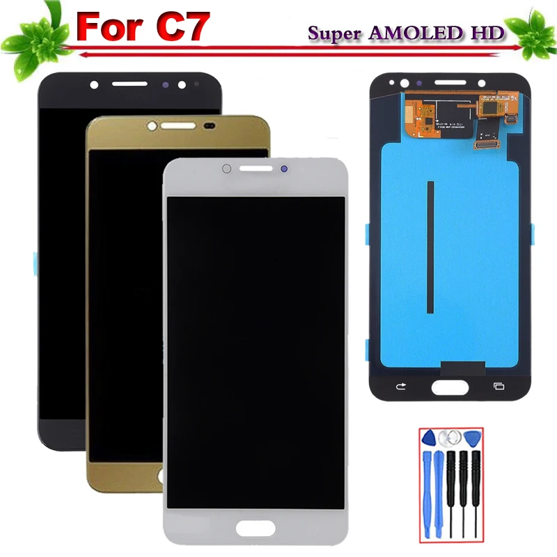 

for SAMSUNG Galaxy C7 LCD Display C7000 Super Amoled Touch Screen Digitizer Assembly Replacement for Samsung C7 LCD Display