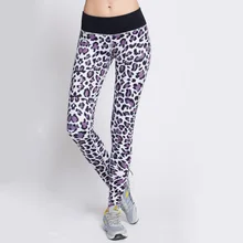 Europe Leopard Print Yoga Pants Running Sport Tights Women Leggings Ropa Deportiva Calzas Deportivas Mujer Fitness