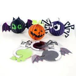 Хэллоуин Бумага тыквы/летучей мыши/светильник в виде паука декор для Хэллоуина, вечеринки принадлежности