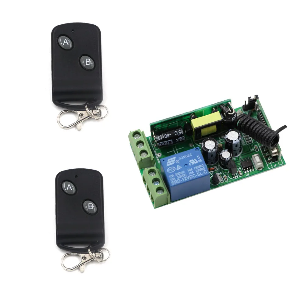 

433Mhz AC 85V-250V Wireless Remote Control Switch Remote ON/OFF Home Light LED Bulbs Power Switch Receiver Transmitter