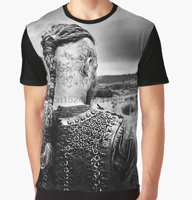 

All Over Print T-Shirt Men Funy tshirt Ragnar Lothbrok Short Sleeve O-Neck Graphic Tops Tee women t shirt