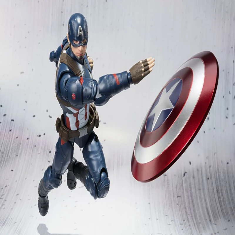 15 см SHFiguarts Мстители Капитан Америка фигурка гражданская война Стив ПВХ Фигурки
