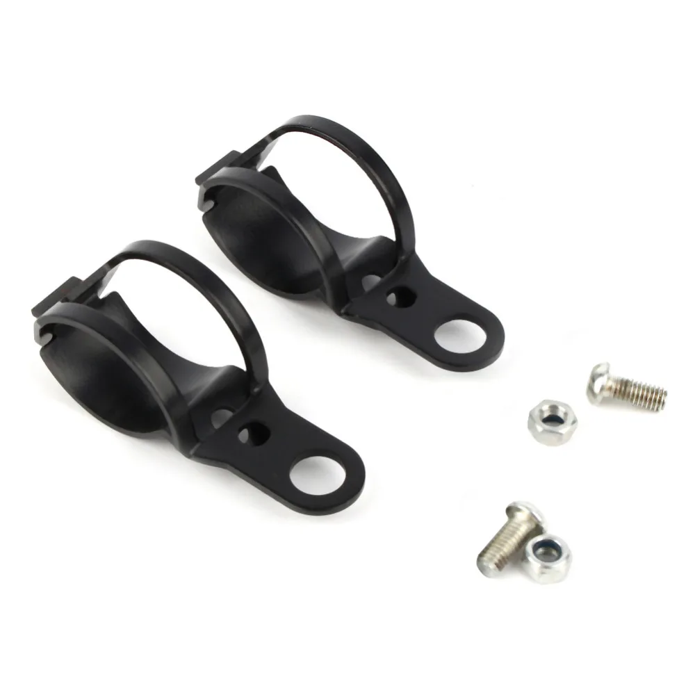 

Motorcycle Turn Signal Mount Bracket 30-43mm Fork Relocation Clamps Scooter Black 1 Pair Fit 30-43mm Diameter Fork Tubes
