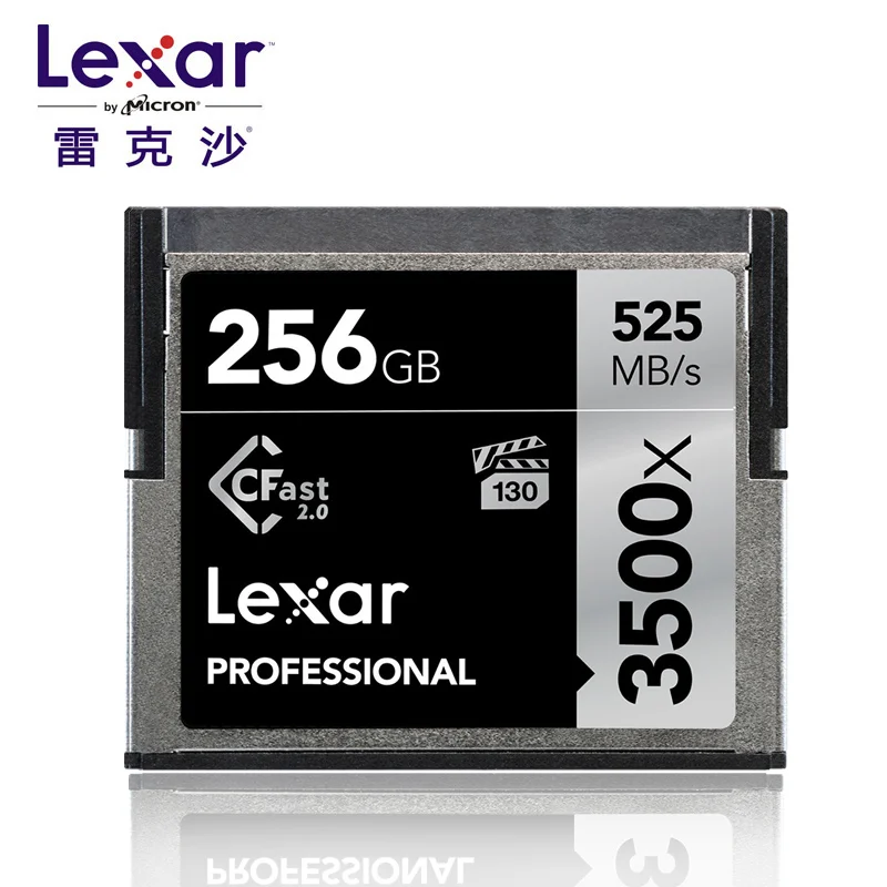 Оригинальная карточка Lexar Cfast 2,0 3500X525 M/s 64G 128G 128G 256G 512G Профессиональная фотография 4K камера видео карта памяти - Емкость: 256GB