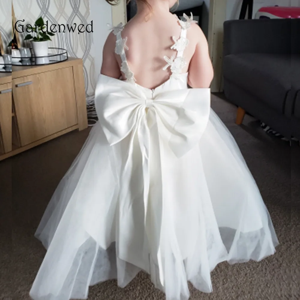 aline lace flower girl dresses