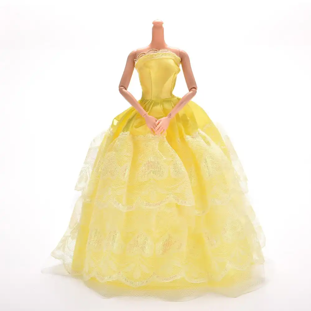 Prenses Bebek Elbisesi Sari Elbise Icin Kiz Oyna Pretend Bebek Kiz