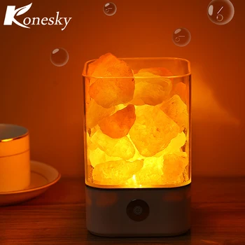 

Crystal Salt Night Light Touch Dimmer Colorful Light Nightlight Air purifier Decoration Bedside lampYoga Bedroom Desk Aisle