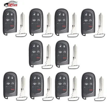 

KEYECU 10 Pcs/lot New Replacement Smart Remote Key Shell Case Fob 5 Button Pad Cover for Jeep Cherokee Ram GQ4-54T