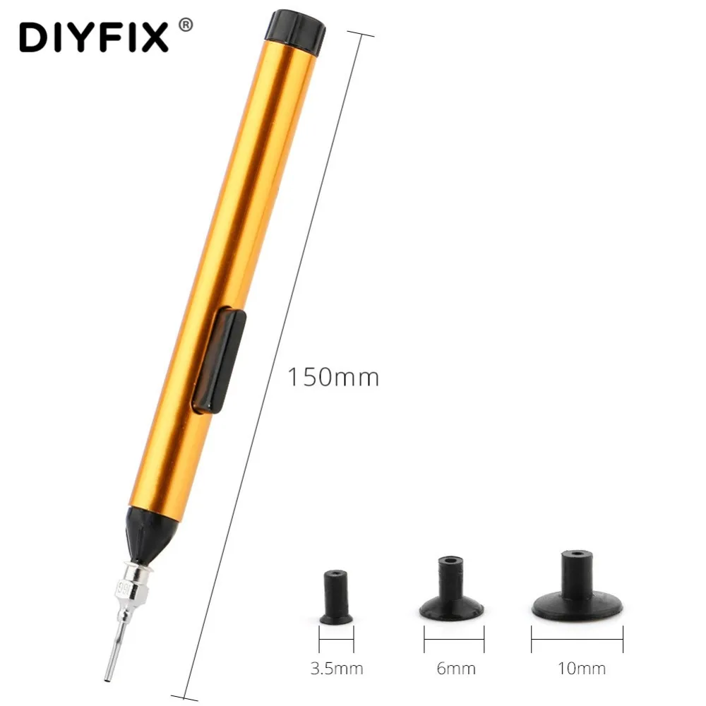 DIYFIX SMD IC вакуумная всасывающая ручка для удаления Присоска инструмент для поднятия припоя распайки электроники ручной инструмент для ремонта набор