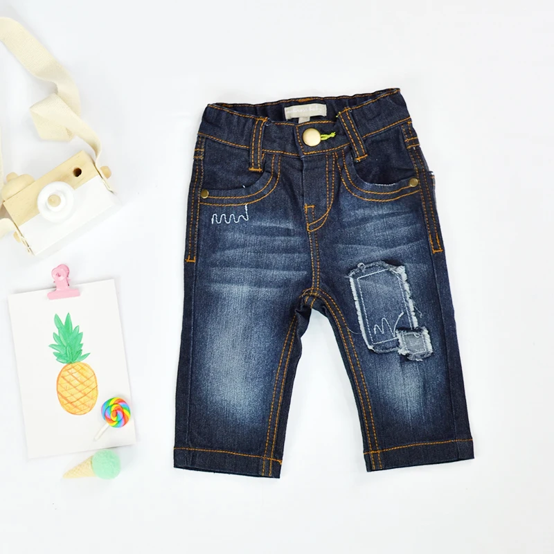 Джинсы для новорожденных; штаны для мальчиков; брюки для малышей; леггинсы; детские джинсовые джинсы для мальчиков; одежда для детей с заплатками для новорожденных