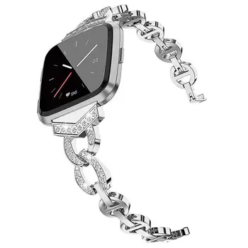 

New Arrival Women Fashion Alloy Smartwatch Bracelet Strap Band Replacement for Fitbit Versa