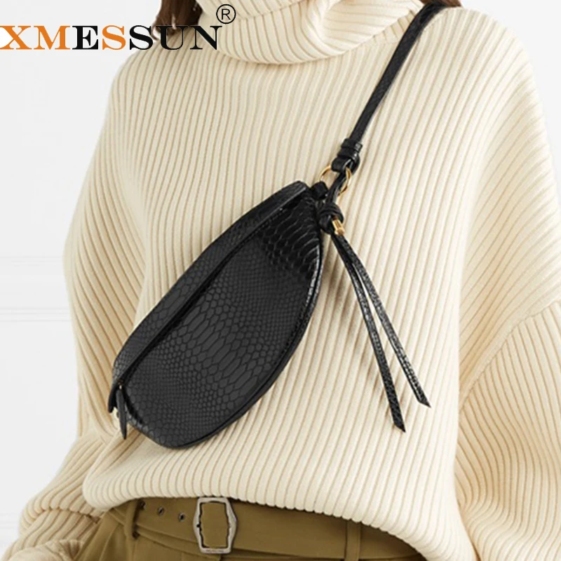 

XMESSUN 2019 Summer Waist Bag Fanny Pack Chest Belt Bag Animal Print Leather Small Bags White Black Color ins New Wholesale H188