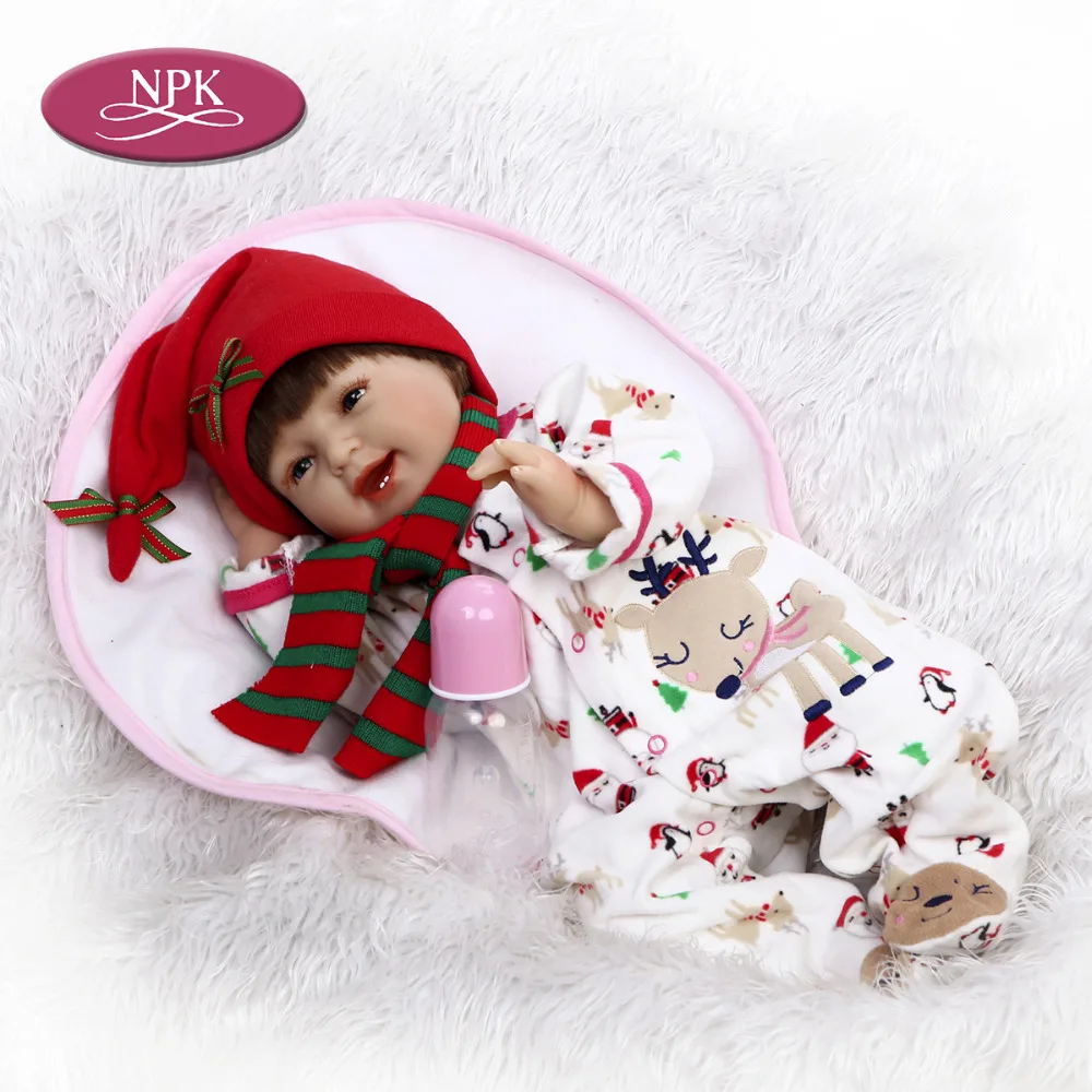 NPK 55CM Soft Silicone Reborn Baby Doll Toys Play Bedtime Toys Real Handmade Lifelike Girl Fashion Child Birthday Gifts For Gilr (6)