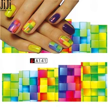 1 лист лака красочные прямоугольные наклейки для ногтей темперамент женщина водяных знаков переводные наклейки s воды Decoratipn JIA141