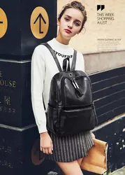 Кожаный рюкзак Для женщин модная дорожная сумка через плечо, сумка для девочек рюкзак для путешествий школьный сумка большая