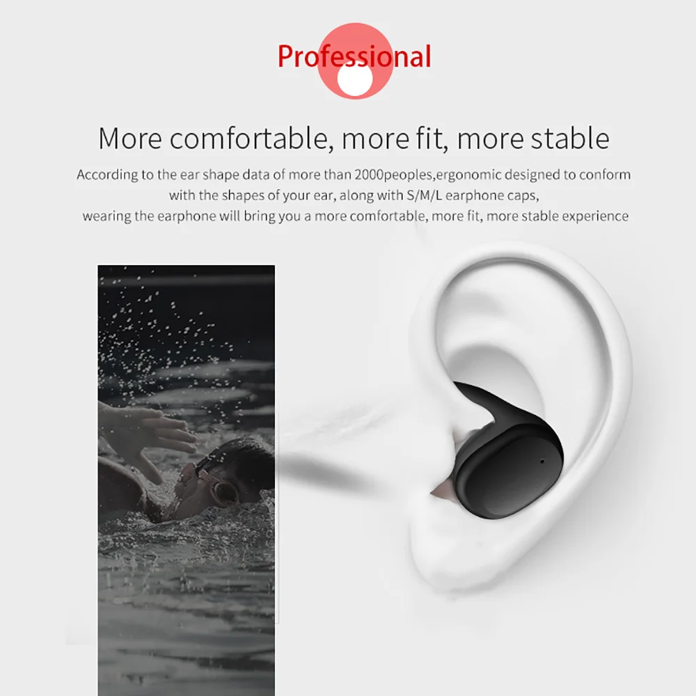 TWS мини спортивные наушники беспроводные Bluetooth IPX5 Водонепроницаемый True Touch
