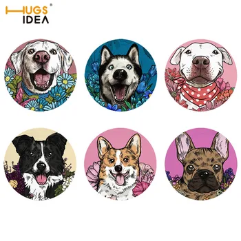 

HUGSIDEA llustrated Corgi Pit Bull 3D Print Table Mat Heat-insulated Tea Cup Pad Drink Coasters for Home Dining Fashion Placemat