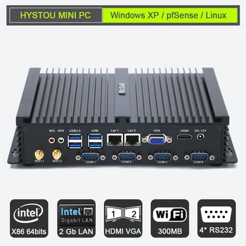 Preise Hystou Fanless Mini PC Core I5 3317U Pfsense Firewall PC Windows Linux 2 LAN Intel NICs VGA RS232 1007u Industrie Mini Computer