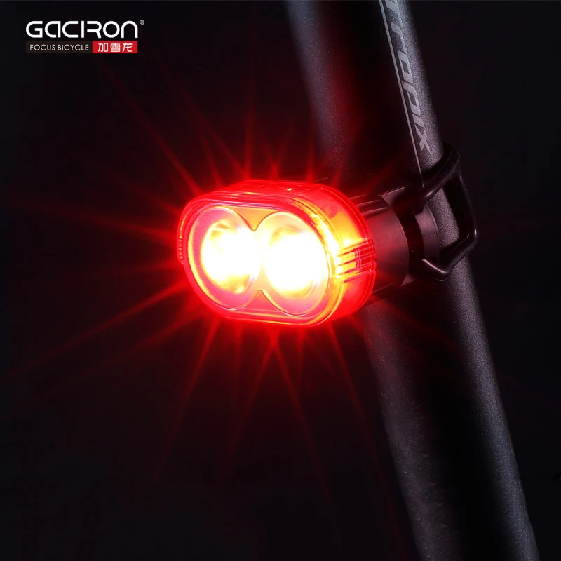 

GACIRON Smart Cycling Bicycle Taillight USB Rechargeable Bike Rear Safety Warning Light Waterproof Automated Flash Seatpost Lamp