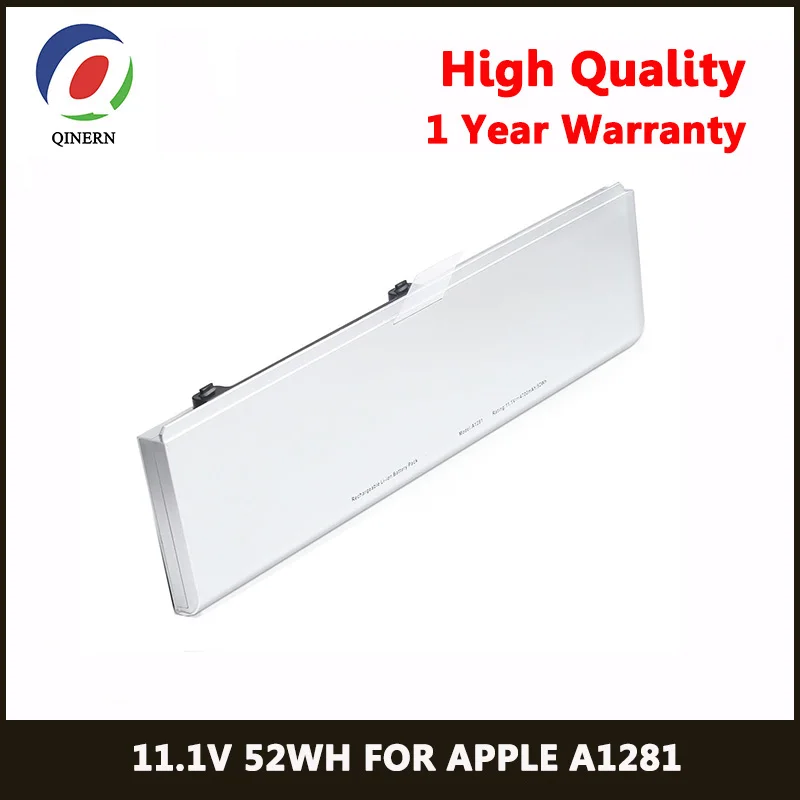 

QINERN 10.8V 68Wh Laptop Battery For APPLE MacBook Battery For Laptop MacBook A1281 Unibody 15" Notebook Battery for APPLE