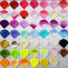 500 шт./лот, декоративные искусственные шелковые лепестки роз, свадебные украшения, 46 цветов на выбор