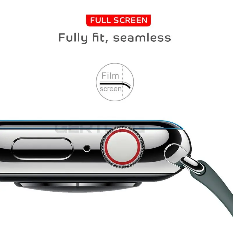  Ultra Dünne Schutz Glas Für Apple Uhr 4 9D Volle Abdeckung Weiche Gehärtetem Glas Für i Uhr 44 42 4