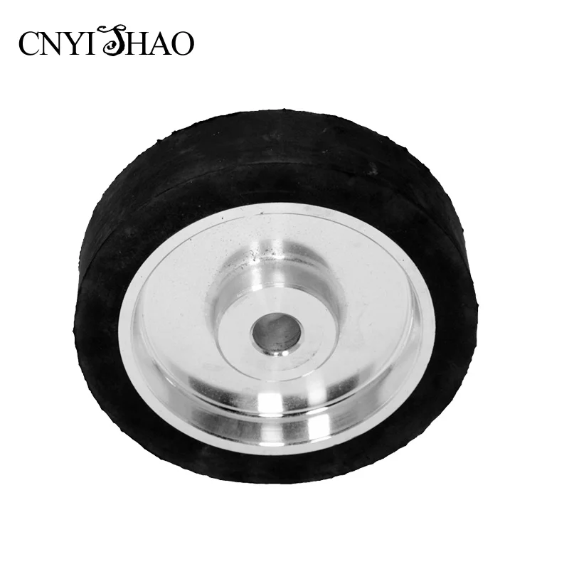 

CNYISHAO 200*50*25mm Flat Contact Wheel Solid Rubber Grinding Wheel for Vertical Belt Sanders