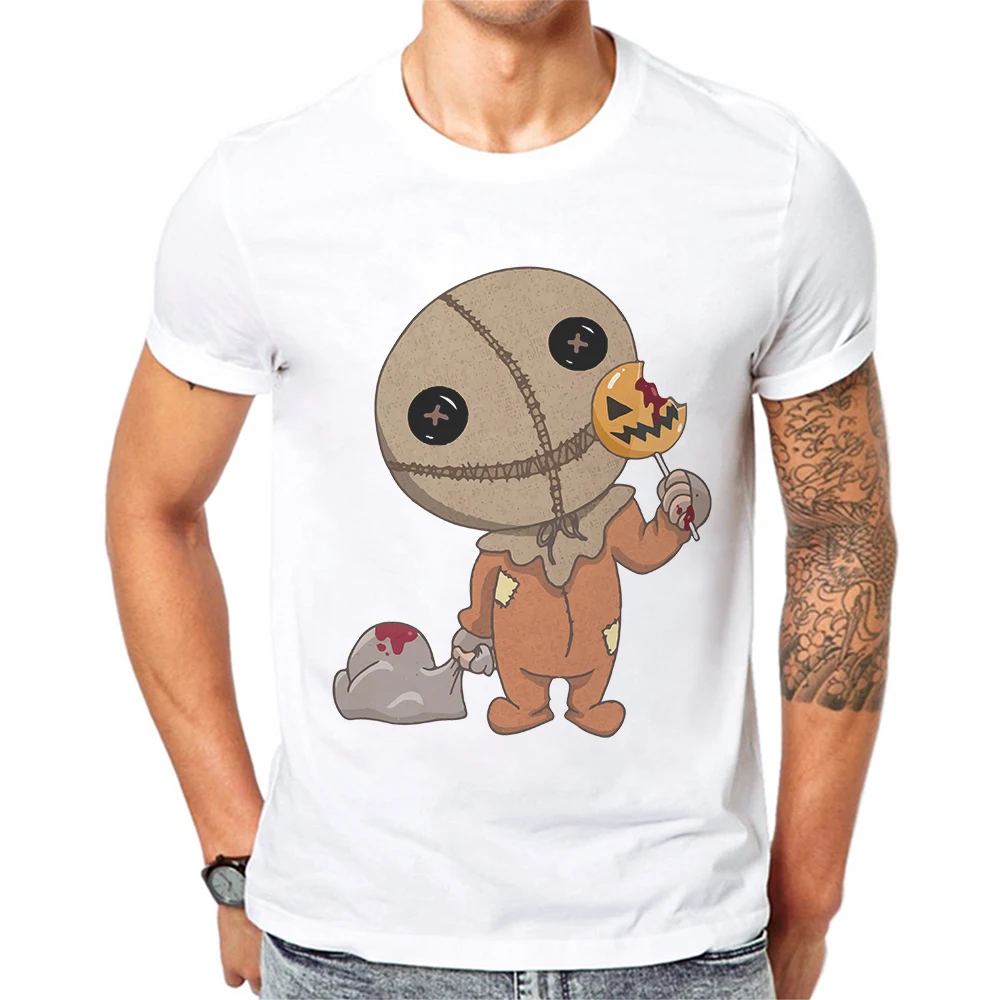 

Funny Tshirts Men T-Shirt Summer Short Sleeve T Shirt Fashion Horror Cartoon Character Printed Tee O-Neck Tops Mens Cotton Tees
