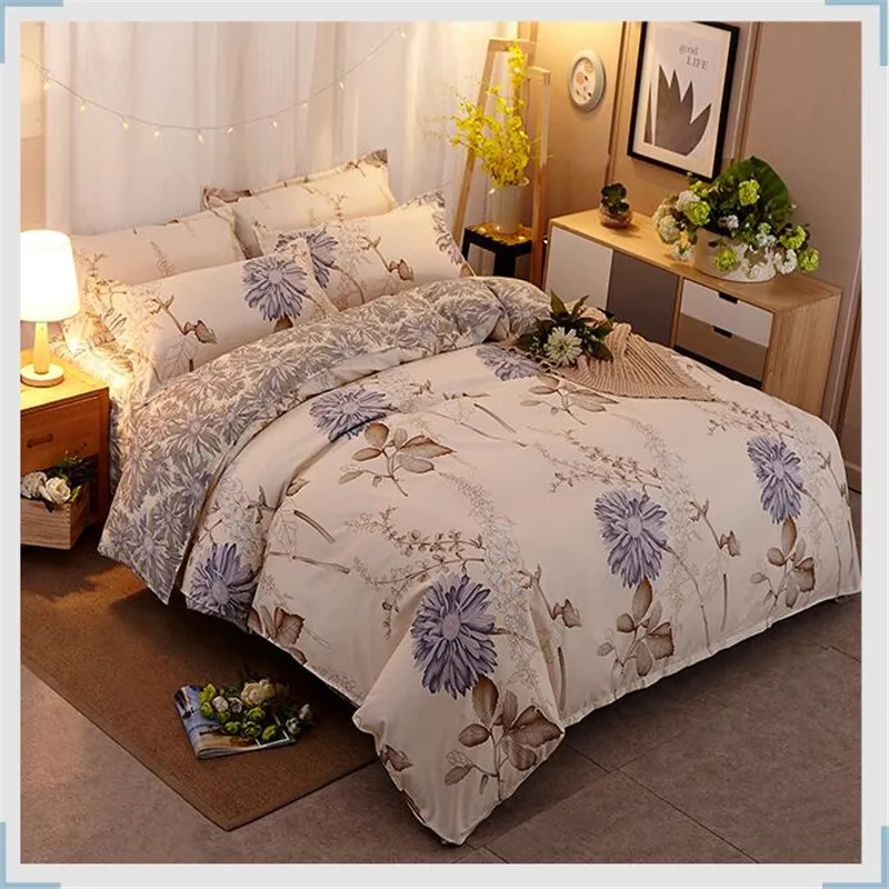 

Bedding Set Stripes grids Duvet Cover Bed Sheet Double Queen King Plant Animal Endless Plaid Geometric Children Kids XHS0017