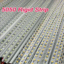 Светодиодный барный светильник s 36 светодиодов 5050 SMD 16 Вт/м 12 В DC светодиодный жесткий светильник для дома вечерние лампы 50 см/шт. белый теплый белый RGB 10 шт./лот