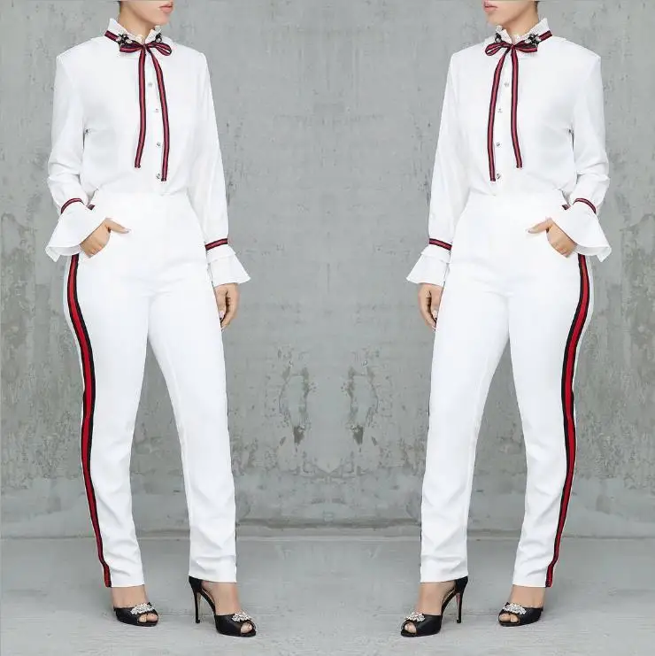

2018 autumn and winter new style, fashionable African style, fashionable casual suit with flounces, cuffs and webbing work suit