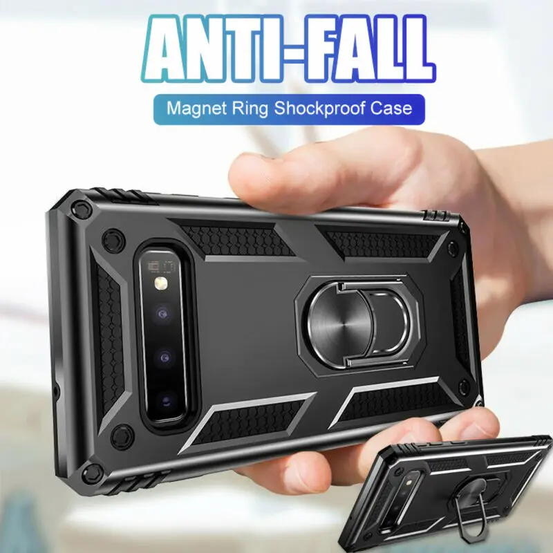 

Shockproof Armor Phone Case For Samsung S10 5G S10e S9 Plus Note 10 9 8 Armor Ring Holder Cover For Galaxy Shell Cases Coque