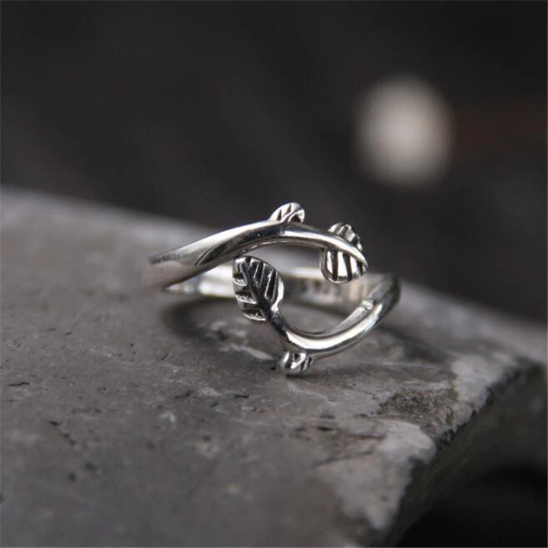 925 Sterling Silver Open Rings for Women Accessories Olive Branches