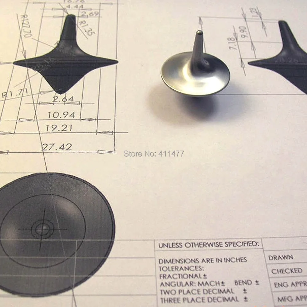 spinning top dimensions