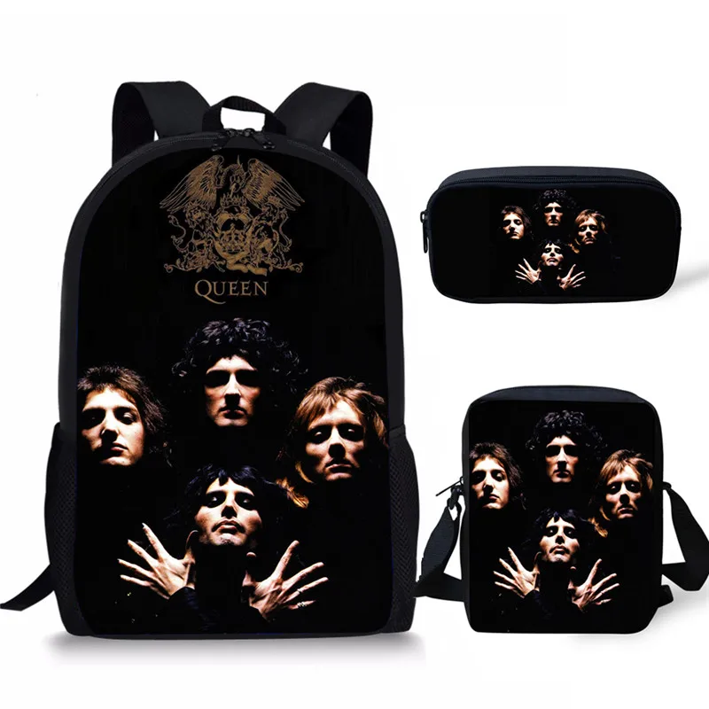 THIKIN детские школьные сумки queen группа Bohemian Rhapsody принт большие сумки на ремне Рюкзак 3 шт./компл. студентов школьные рюкзаки для детей на заказ - Цвет: YQ2062CEK