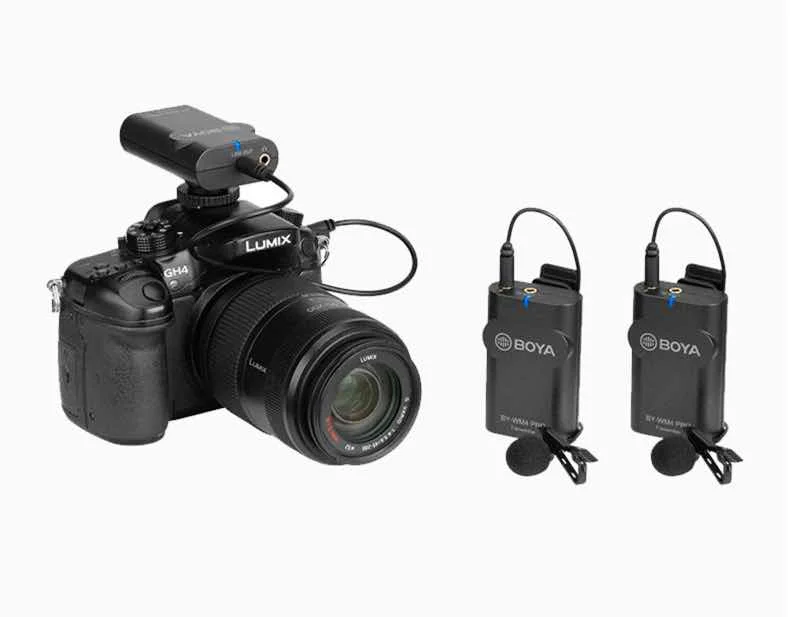 BOYA BY-WM4 Pro беспроводной микрофон для DSLR камеры телефонов системы передатчики двухканальный петличный микрофон Lavalier Mic