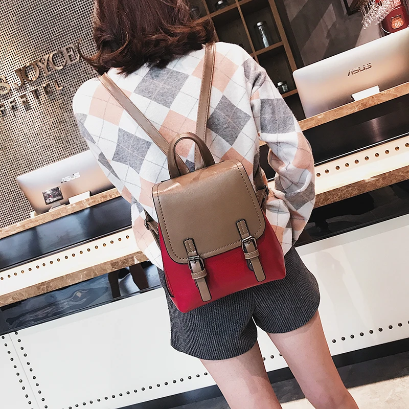 2018 Hot Fashion Women Backpack PU Leather Bag for Teenager Girls Women Backpack School Bags Top-handle Ladies Backpack Mochilas (22)