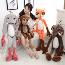 Kawaii forest animal series of plush toys and lovely rabbit elephant fox monkey calm doll toys children holiday gifts